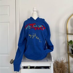 Blue Abstract by Jules Hoodie